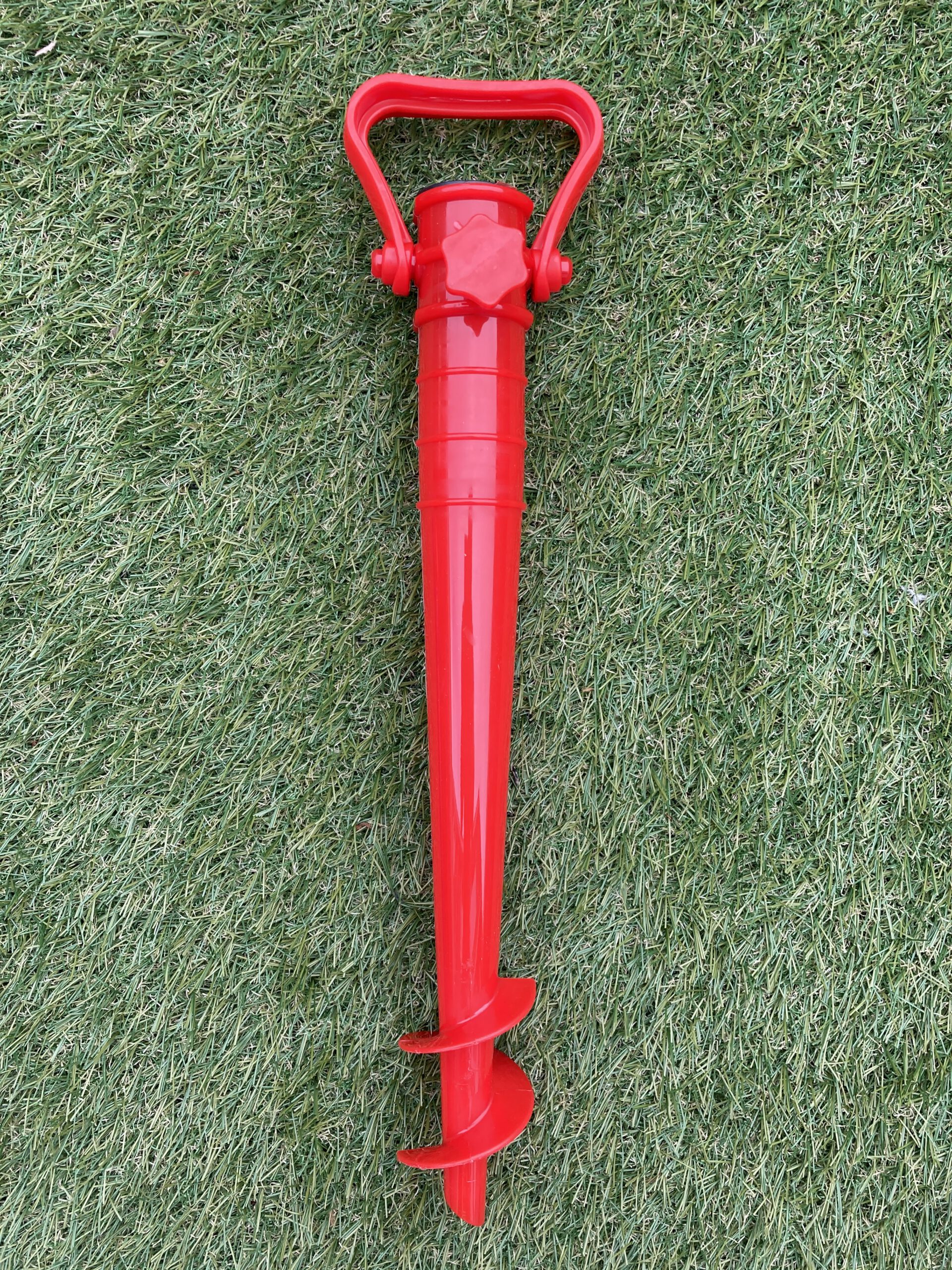 min Tegenover tennis Parasolvoet met stevige boor voor in het zand, in blauw of rood -  Smartproductsonline