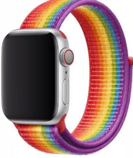 Regenboogkleurig Horlogebandje Apple-Watch, In De Pride Kleuren
