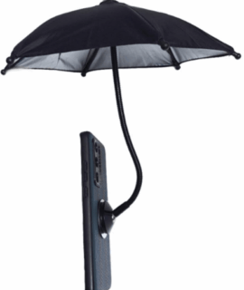 Magnetische telefoon paraplu, voor op het strand, zwembad of in de auto – zwart