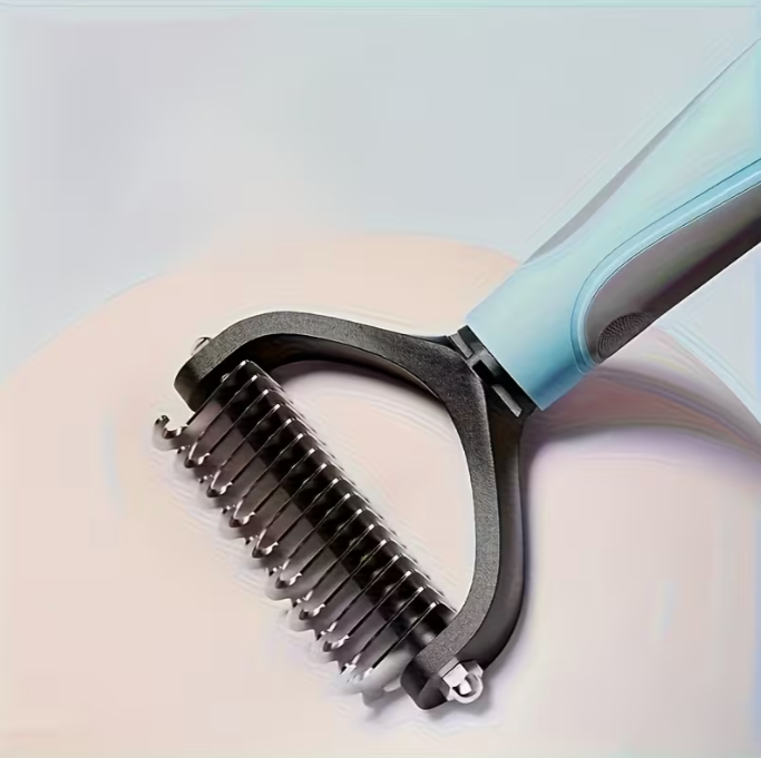 Vachtontwarrende Kam voor Honden & Katten - Lichtblauw - Afbeelding 2