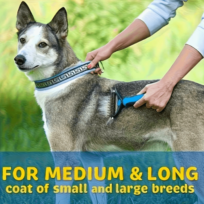 Vachtontwarrende Kam voor Honden & Katten - Lichtblauw - Afbeelding 5