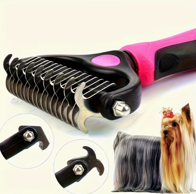 Vachtontwarrende Kam voor Honden & Katten - Lichtblauw - Afbeelding 6