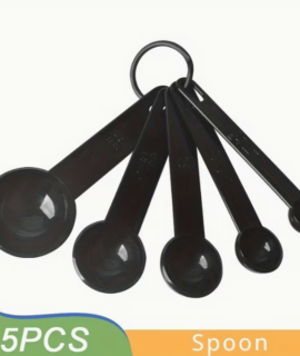 5-Delige maatlepel set, zwart