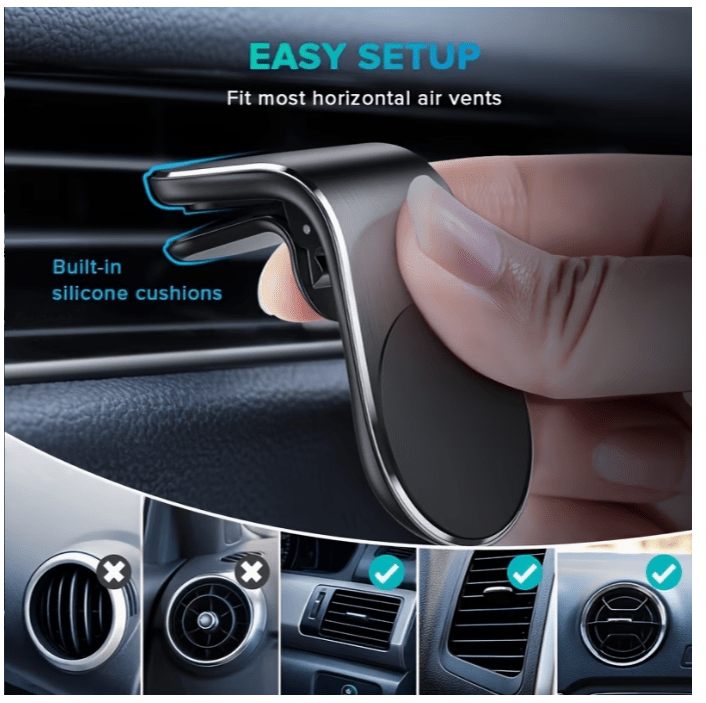 Magnetische telefoonhouder voor in het luchtrooster, universeel - Afbeelding 8