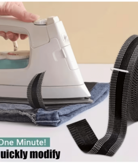 Strijkband, zoomband voor het inkorten van gordijnen, tafelkleden en broeken