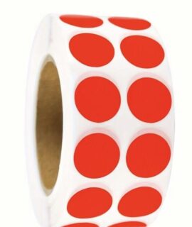 Rode, zelfklevende kleurstickers voor hobby, school en kantoor