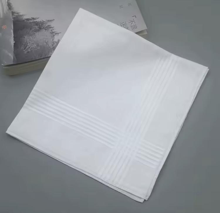 Zakdoek wit, 38 x 38 cm, katoen1 + 1 gratis