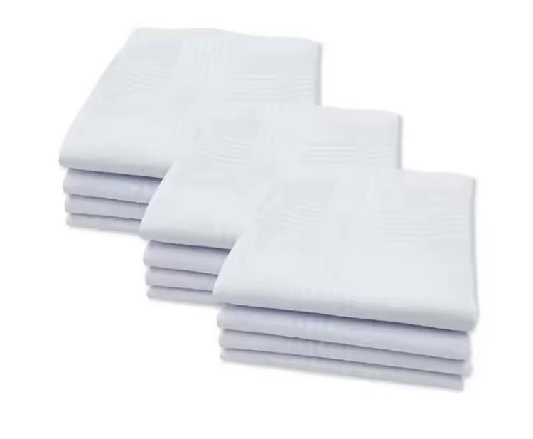 Zakdoek wit, 38 x 38 cm, katoen1 + 1 gratis - Afbeelding 4