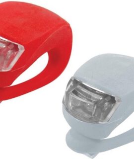Dunlop, 2 LED fietslampjes voor in het donker, 1 wit en 1 rood
