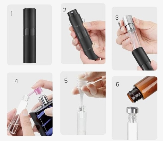 Parfum verstuiver, mini parfum flesje, navulbaar, 1+1 gratis - Afbeelding 3