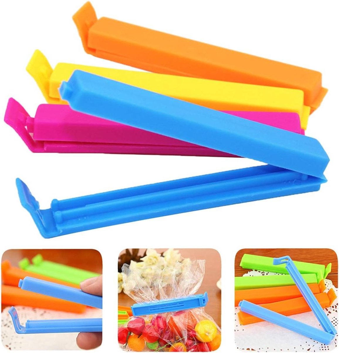Voedsel afsluitclips, luchtdicht afsluiten van snacks, chips, havermout & zaden - Afbeelding 6